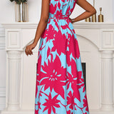 Rose | Rochie maxi elegantă cu flori