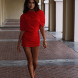 Rochie mini plisată elegantă