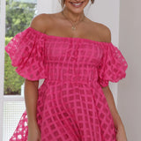 Rochie mini cu mâneci bufante