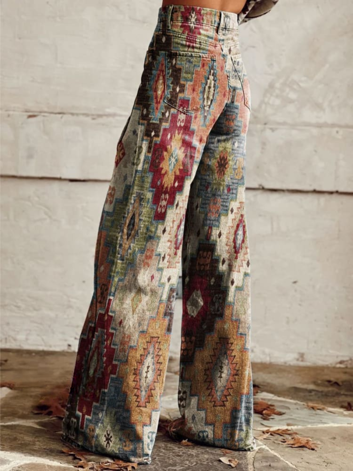 ALDINA | Pantaloni boho cu volum