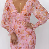 Rochie midi cu imprimeu floral