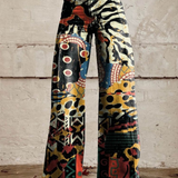 TARSILLA | Pantaloni cu imprimeu artistic
