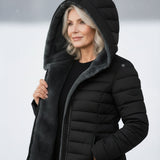 Palton puffer cu fleece
