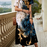 Rochie midi florală