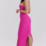 Rochie maxi cu despicătură