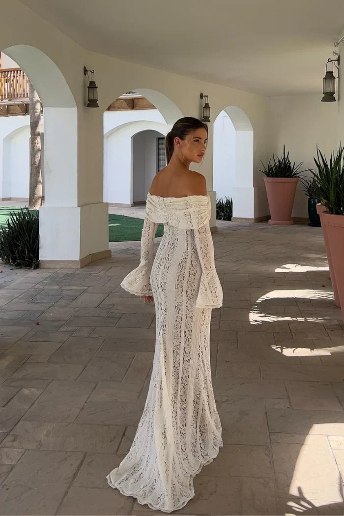 Rochie maxi din dantelă