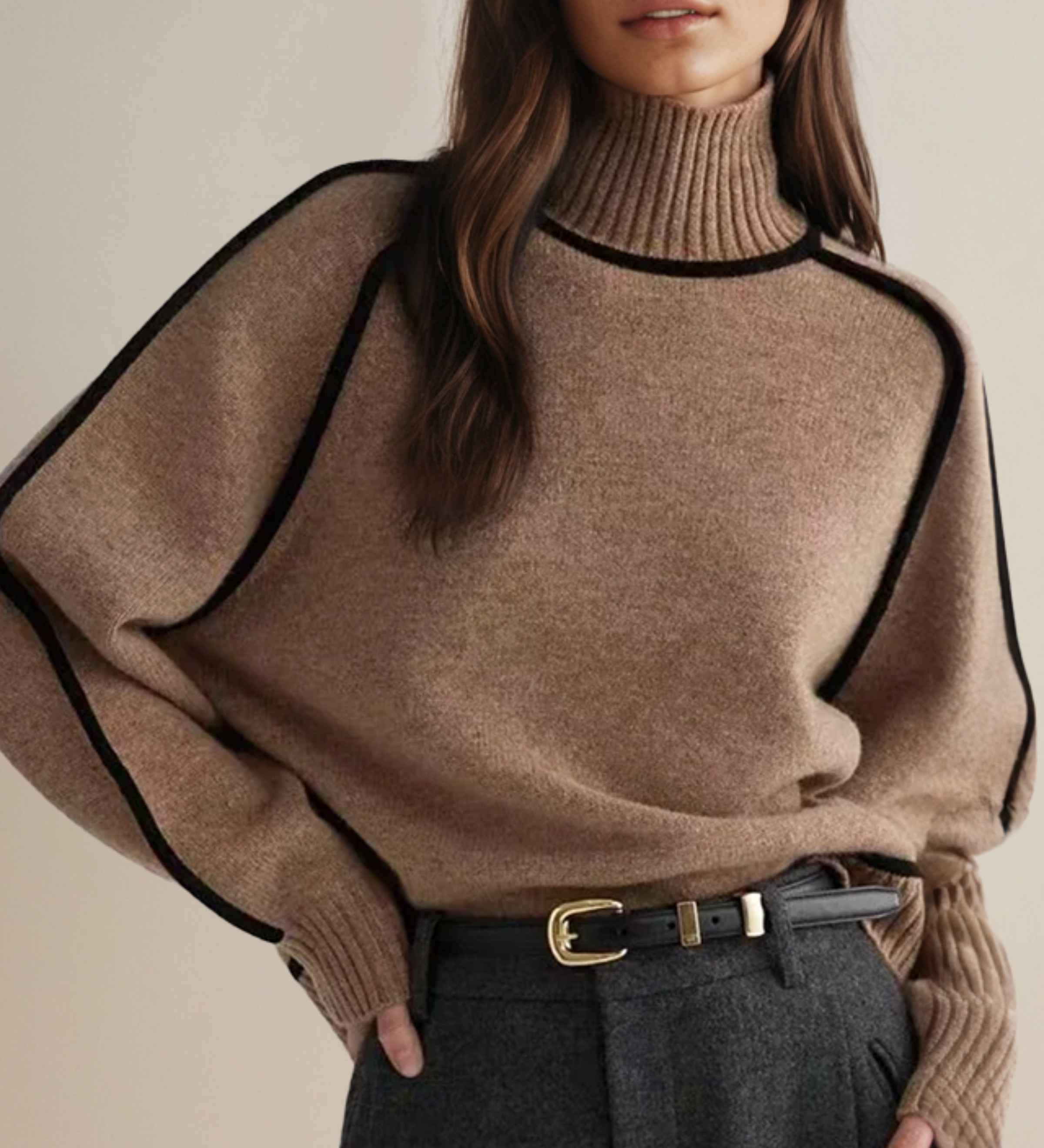 Claire | Pulover elegant cu guler înalt