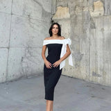 Francine | Rochie midi cu un umăr,