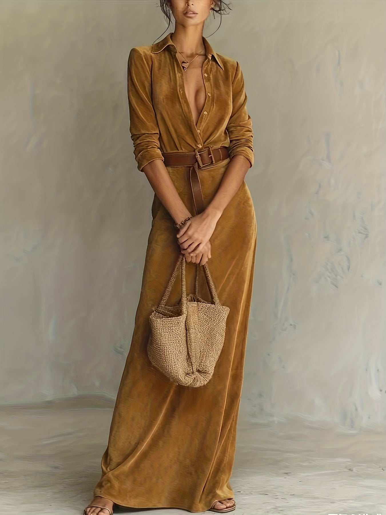 Aurelia Rochie elegantă din piele întoarsă