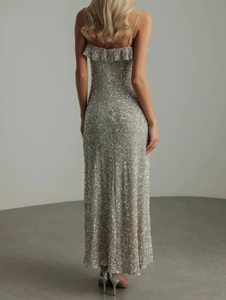 Rochie maxi cu paiete