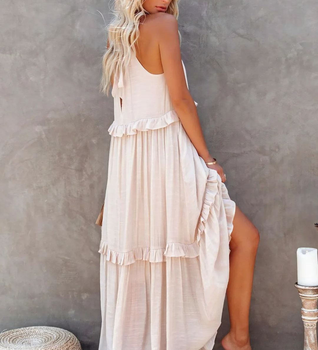 Megan | Elegant Ruffle Maxi Dress