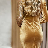 Seraphine Rochie Midi Cu Paiete