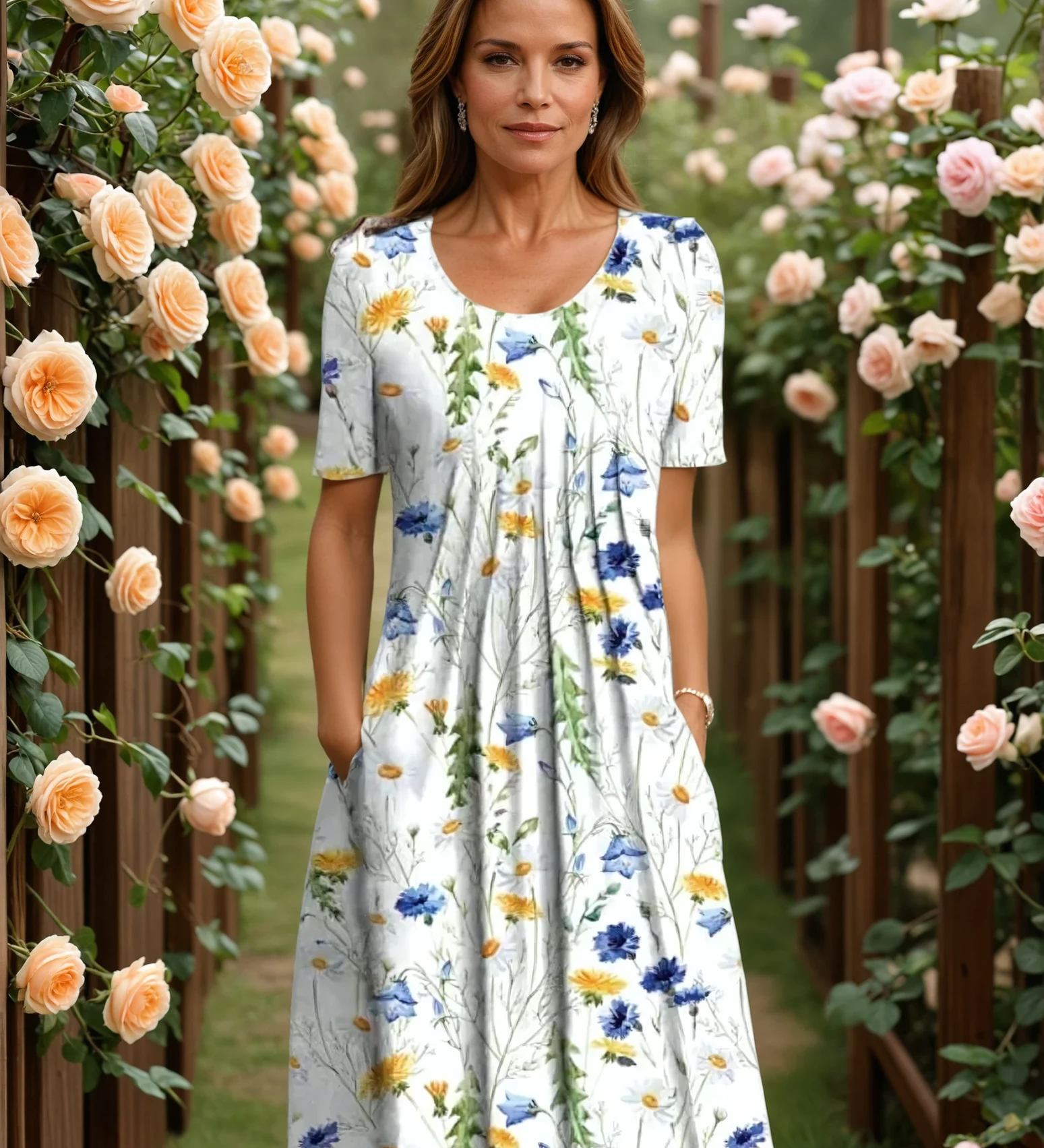 Janet | Rochie florală rafinată