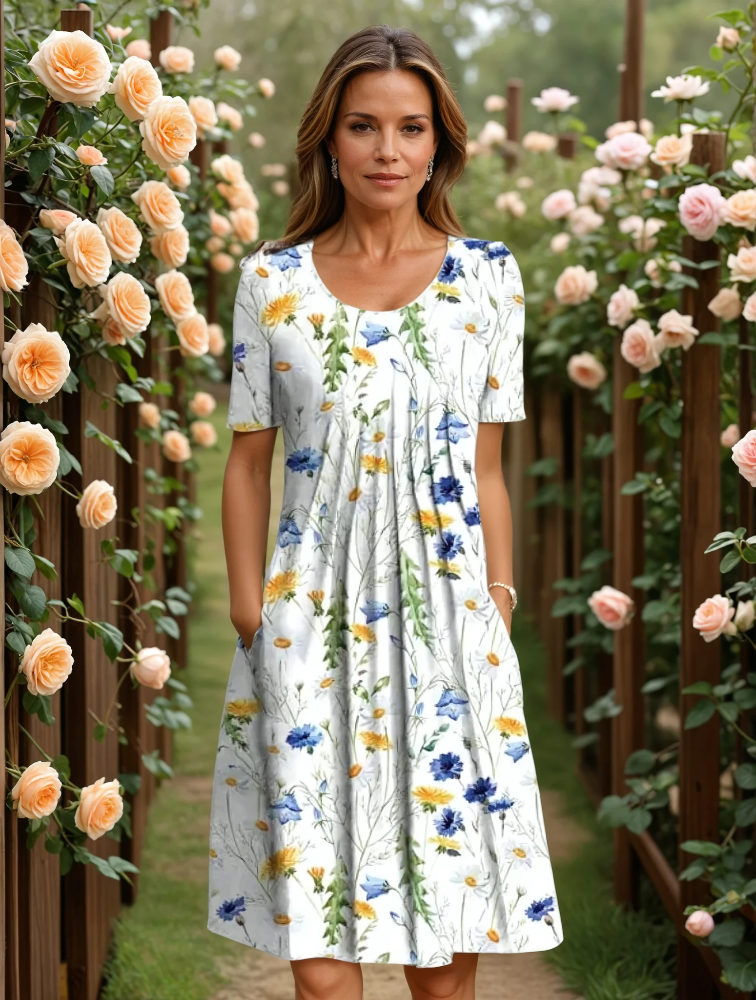 Janet | Rochie florală rafinată
