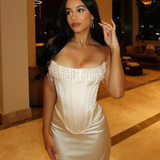 Roxanna | Rochie midi corset fără mâneci