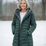 Palton puffer cu fleece