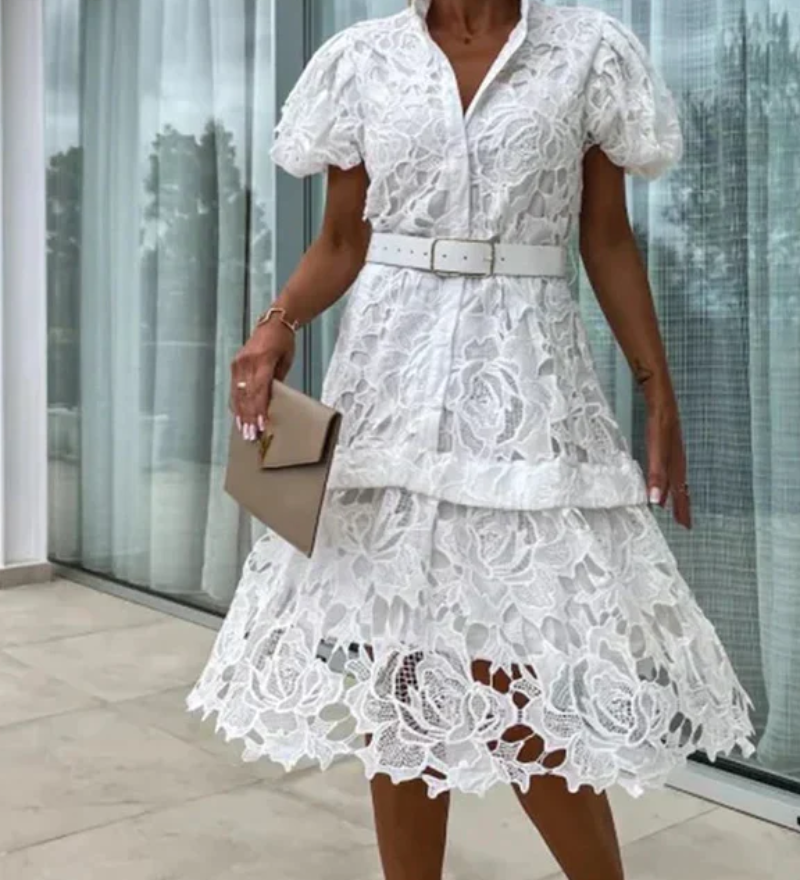 Rochie retro din dantelă
