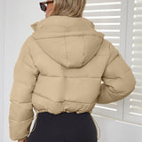 Jachetă puffer cu șnur