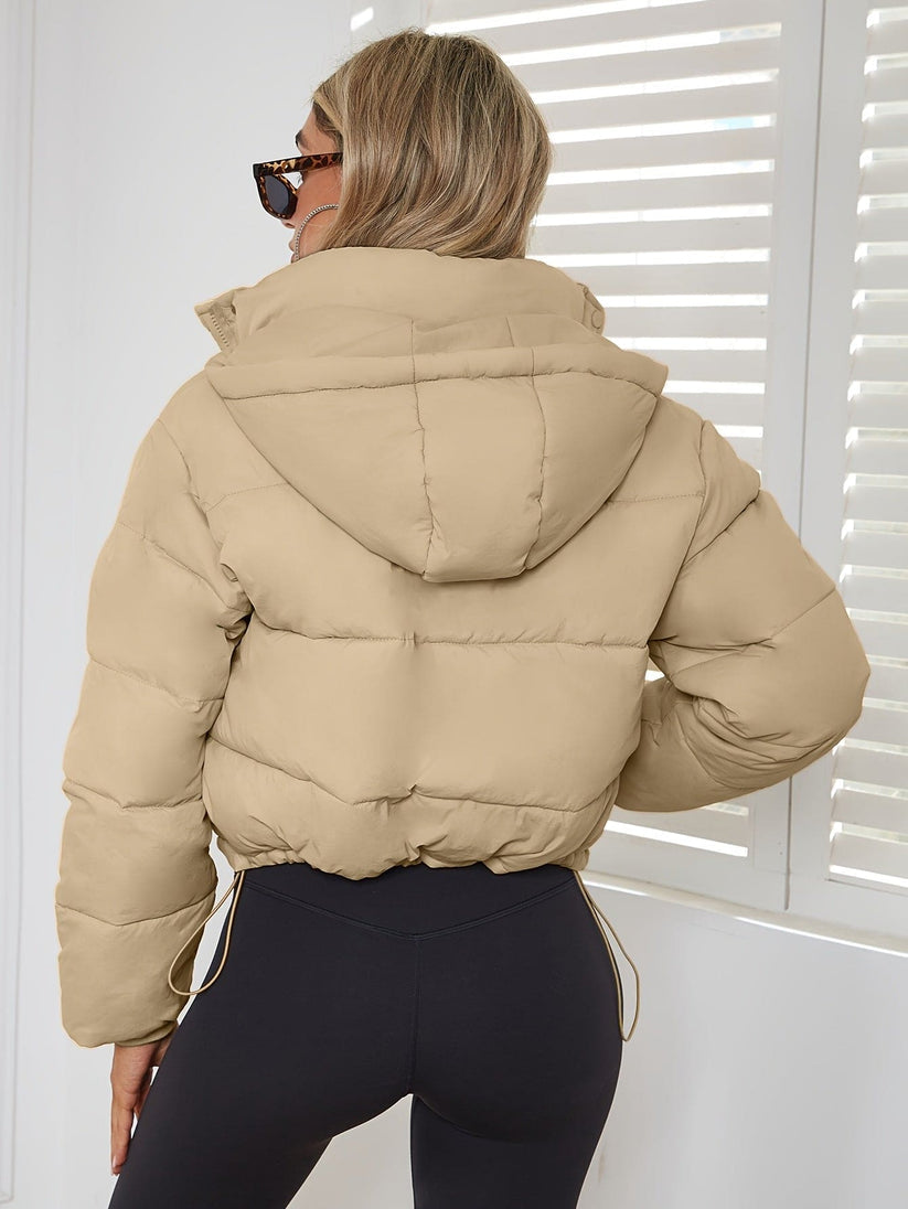 Jachetă puffer cu șnur