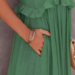 Megan | Elegant Ruffle Maxi Dress