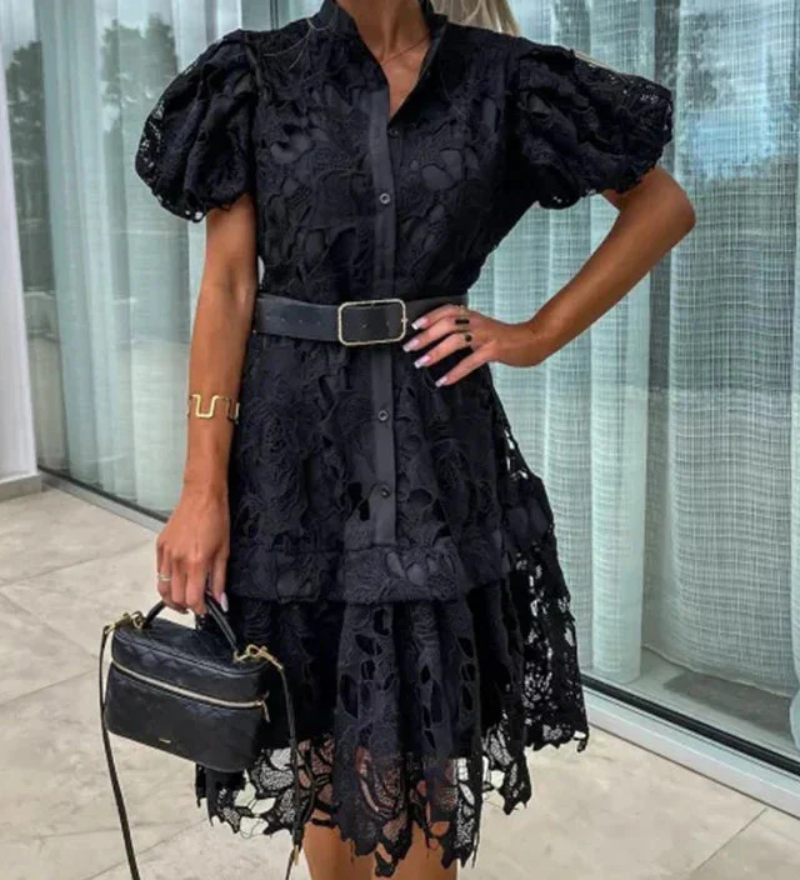 Rochie retro din dantelă