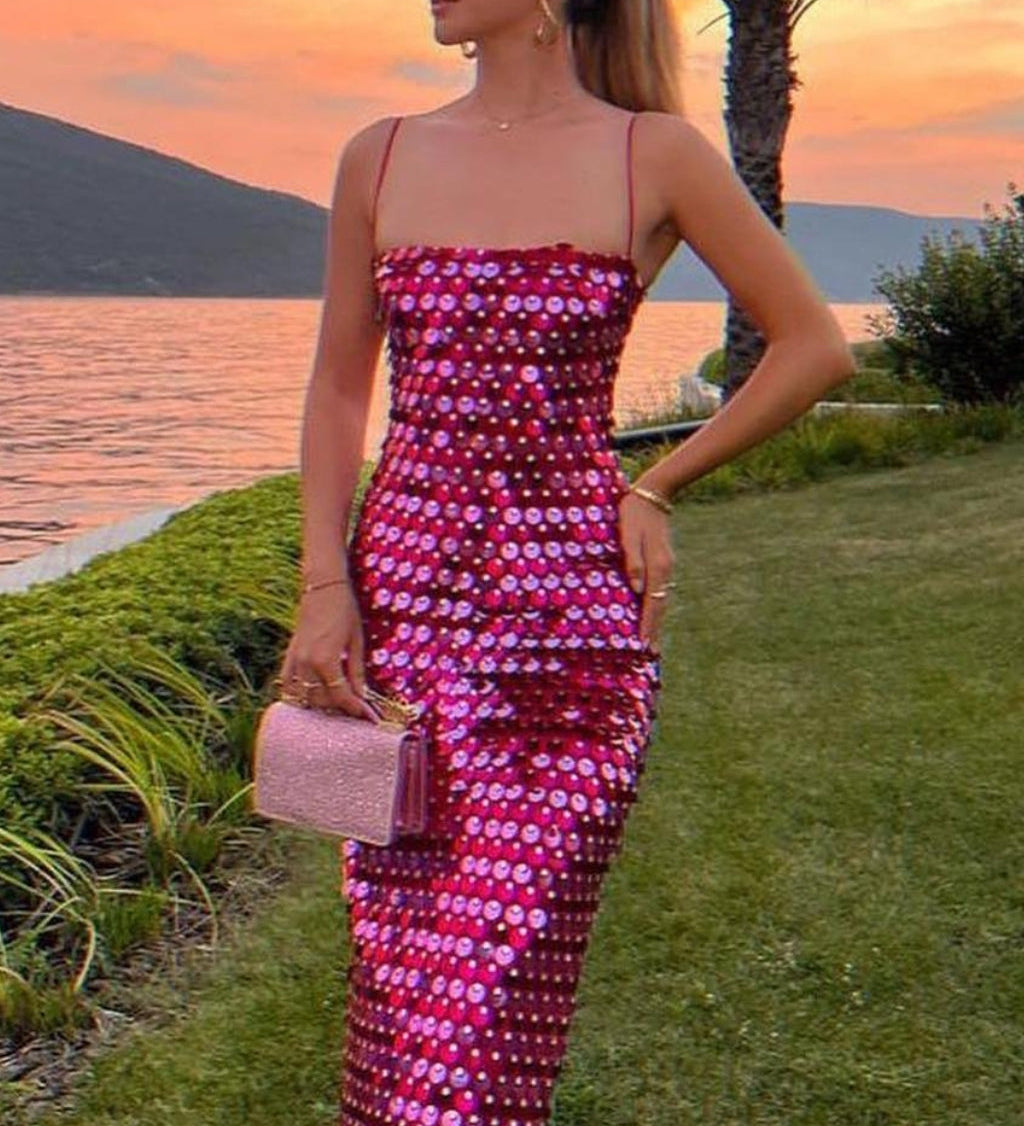 Jocelyn | Rochie midi cu paiete