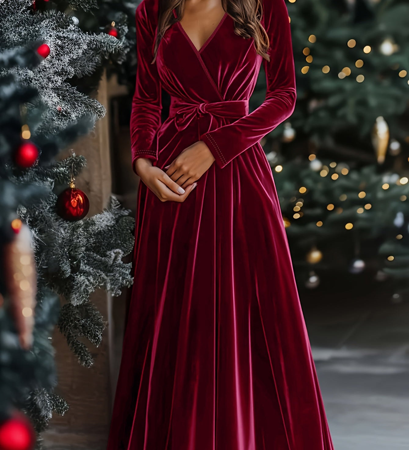 Lisa | Rochie maxi din catifea