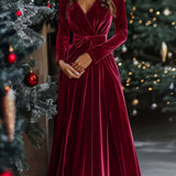 Lisa | Rochie maxi din catifea