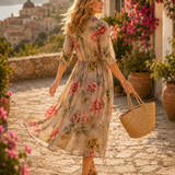 Estelle | Rochie cu Flori Sălbatice Delicate