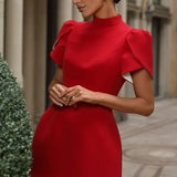 Rochie mini cu mâneci petală