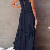 Rochie halter cu volane
