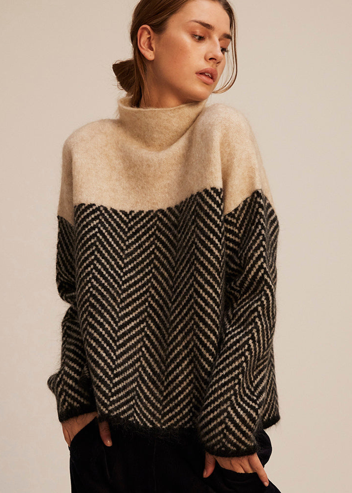 Emma | Pulover elegant cu guler înalt