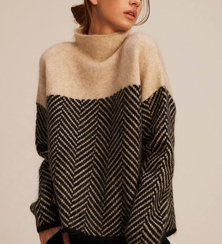 Emma | Pulover elegant cu guler înalt