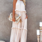 Megan | Elegant Ruffle Maxi Dress