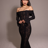 Alessandra | Rochie maxi din dantelă
