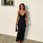 Aliza | Rochie maxi cu volane