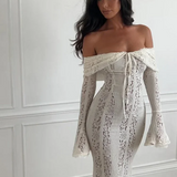 Rochie maxi din dantelă