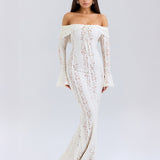 Alessandra | Rochie maxi din dantelă