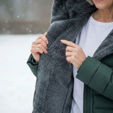 Palton puffer cu fleece