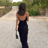 Rochie maxi cu volane
