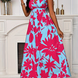 Rose | Rochie maxi elegantă cu flori