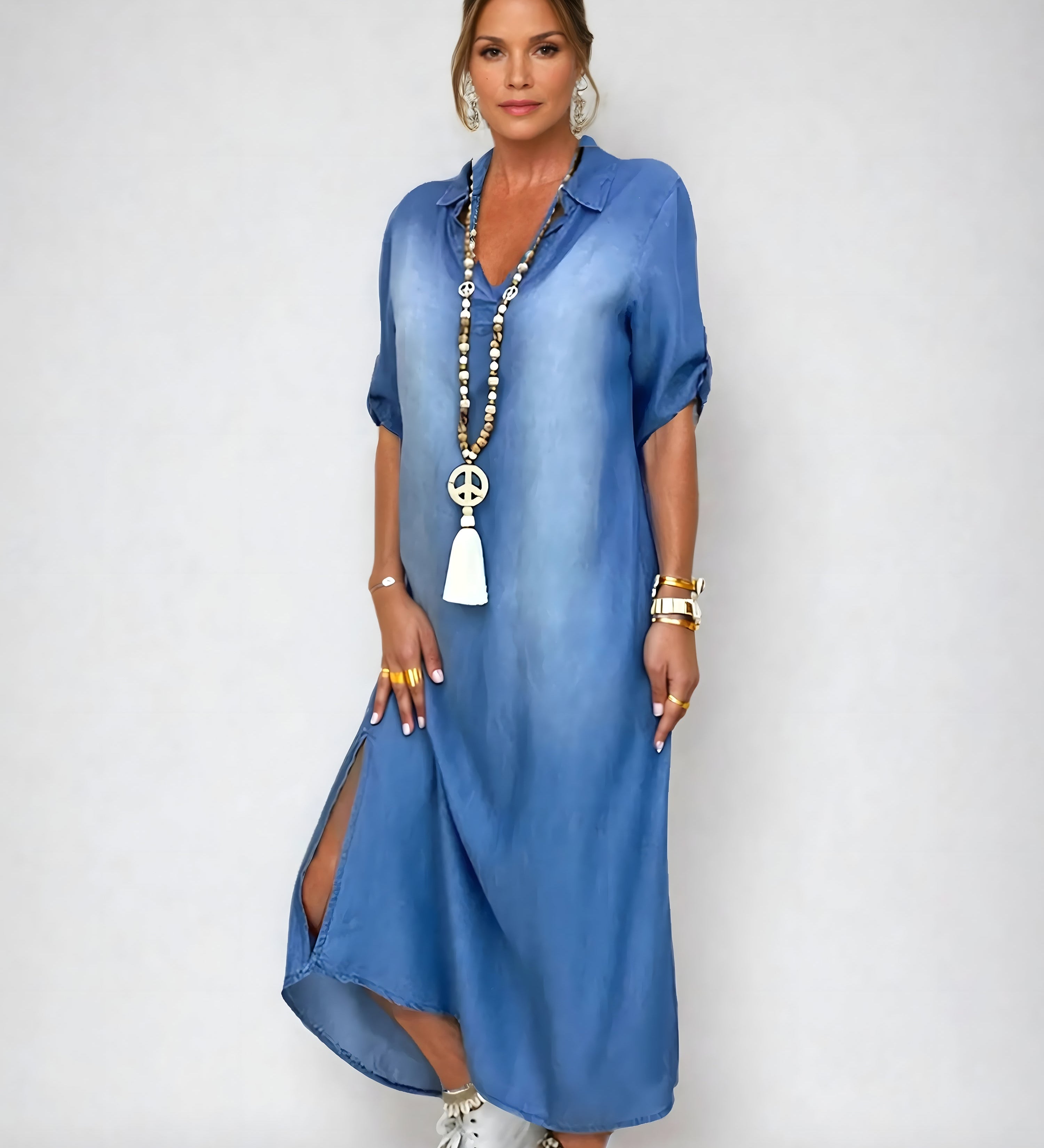 Hazel | Rochie maxi din denim