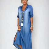 Hazel | Rochie maxi din denim
