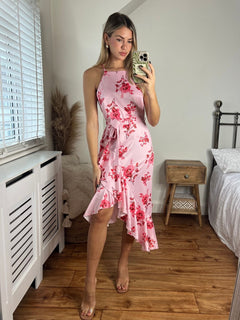 Roz pudrat floral