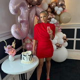 Rochie mini plisată elegantă
