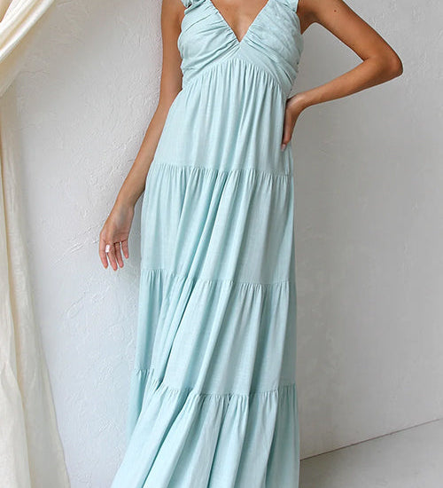 Marilyn | Rochie maxi cu decolteu în