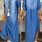 Hazel | Rochie maxi din denim