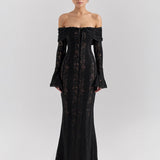Alessandra | Rochie maxi din dantelă