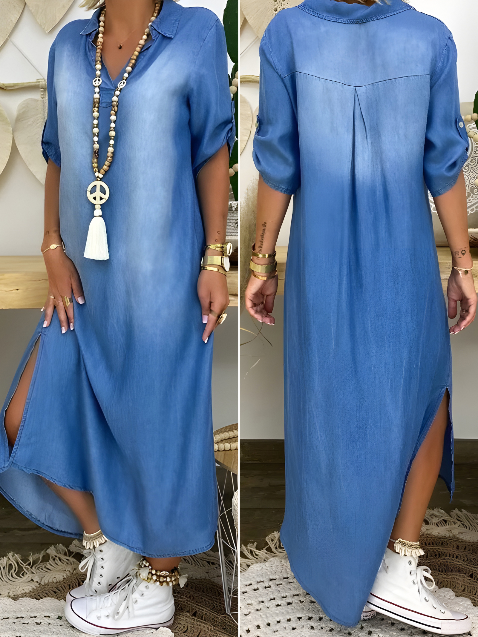 Rochie maxi din denim