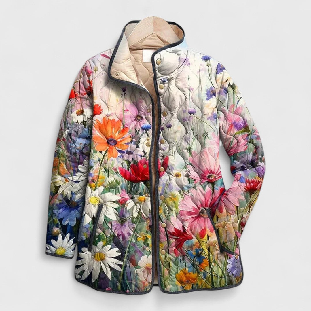 Jachetă matlasată florală